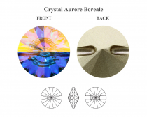 Bouton 3015 12 mm Crystal AB Cristal Swarovski x1