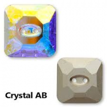 Bouton carré 3017-12 mm Chrysolite Cristal Swarovski x1