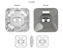 Bouton carré 3017-12 mm Crystal foiled Cristal Swarovski x1