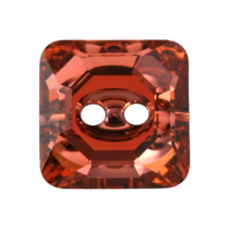 Bouton carré 3017-12 mm Padparadscha Cristal Swarovski x1