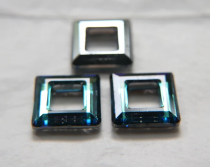 Cabochon 4439 Cosmic Square Crystal Bermuda blue foiled 20mm x1 Cristal Swarovski