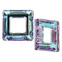 Cabochon 4439 Cosmic Square Crystal Light Vitrail Foiled 20mm x1 Cristal Swarovski