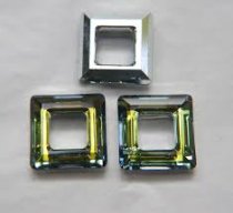 Cabochon 4439 Cosmic Square Crystal Sahara Foiled 20mm x1 Cristal Swarovski