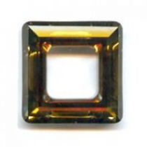 Cabochon 4439 Cosmic Square Crystal Tabac Foiled foncé 20mm x1 Cristal Swarovski