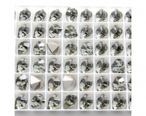 Cabochon Coeur 4800 -11x10 mm black diamond Cristal swarovski x1