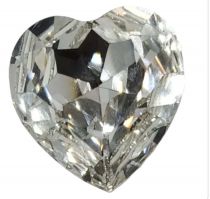 Cabochon Coeur 4800 -11x10 mm Crystal Cristal swarovski x1