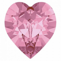 Cabochon Coeur 4800 -11x10 mm Light rose Cristal swarovski x1