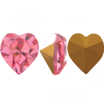 Cabochon Coeur 4800 -11x10 mm Light rose Cristal swarovski x1