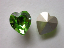 Cabochon Coeur 4800 -11x10 mm Peridot Cristal swarovski x1