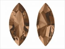 Cabochon Navette 4200-10x5mm- Light smoked  topaz x1 cristal Swarovski