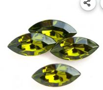 Cabochon Navette 4231-10x5mm- Couleur Kaki x1  Swarovski