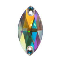 Cabochon ovale 3223 Crystal AB 18x9mm x1 à coudre Cristal Swarovski