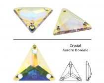 Cabochon Triangle 3270 à coudre 16mm- crystal x 1 cristal ab swarovski