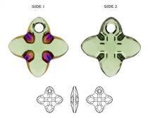 Croix 6868  Peridot scarabaeus / metallic 14mm x1 cristal Swarovski