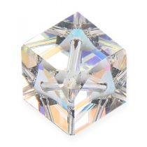 Cubes 5600 transversal 4mm Crystal AB x6 Cristal Swarovski