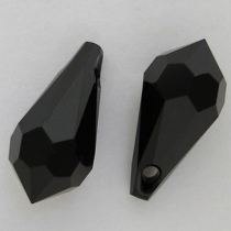 Gouttes 6000 Jet 11x5.5 mm x 2 Cristal Swarovski