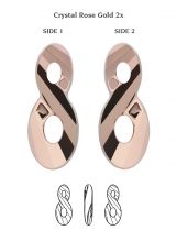 L\'infini de Swarovski ref 6792-18mm crystal rose gold 2 x 