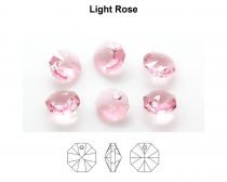 Octogone 8116 - 1 trou-14mm Light Rose x1