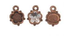 pendent Fleur - cabochon 4744-10mm- cuivre vieilli x1