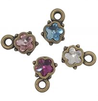 pendent Fleur - cabochon 4744-6mm- bronze x1