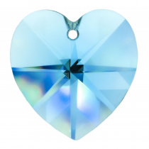 Pendentif Coeur 6202-10,3x10mm Aquamarine Shimmer x1 Swarovski