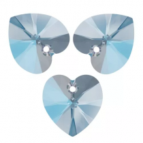 Pendentif Coeur 6202-10,3x10mm Aquamarine Shimmer x1 Swarovski