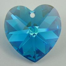 Pendentif Coeur 6202-10,3x10mm Blue Zircon AB x1 Swarovski