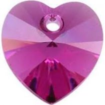 Pendentif Coeur 6202-10,3x10mm Fuchsia x1 Swarovski