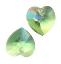 Pendentif Coeur 6202-10,3x10mm Peridot Shimmer x1 Swarovski