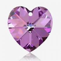 Pendentif Coeur 6202-40mm Violet x1 Swarovski