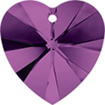 Pendentif Coeur 6228-10,3x10mm Amethyst AB x1 Swarovski