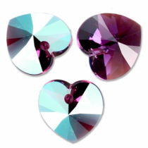 Pendentif Coeur 6228-10,3x10mm Amethyst AB x1 Swarovski