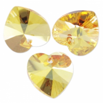 Pendentif Coeur 6228-10,3x10mm Crystal Metallic Sunshine x1 Swarovski