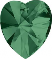 Pendentif Coeur 6228-10,3x10mm Emerald x1 Swarovski