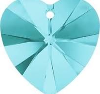 Pendentif Coeur 6228-10,3x10mm Light Turquoise x1 Swarovski