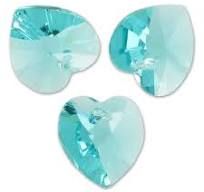 Pendentif Coeur 6228-10,3x10mm Light Turquoise x1 Swarovski