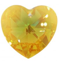 Pendentif Coeur Heart 6202 Light Topaz AB 28mm x1 Swarovski