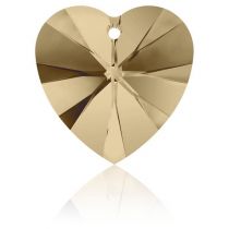 Pendentif Coeur Heart 6228 Crystal Golden Shadow 28mm x1 Swarovski