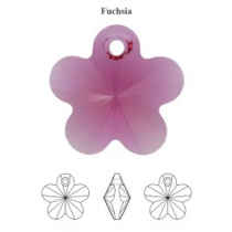 Pendentif Fleur 6744-12mm Fuchsia x1 Cristal Swarovski