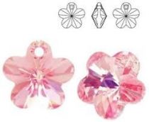 Pendentif Fleur 6744-12mm light rose x1 Cristal Swarovski