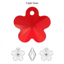 Pendentif Fleur 6744-12mm Light Siam x1 Cristal Swarovski