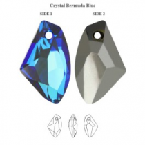 Pendentif Galactic Vertical 6656-19mm Crystal bermuda blue x1 Cristal Swarovsky