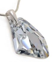 Pendentif Galactic Vertical 6656-19mm Crystal comet argent light x1 Cristal Swarovsky