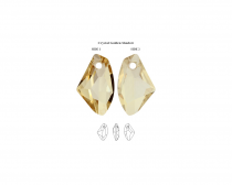 Pendentif Galactic Vertical 6656-19mm Crystal golden shadow x1 Cristal Swarovsky