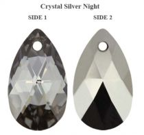 Pendentif larme 6106-22mm Crystal Silver Night x1