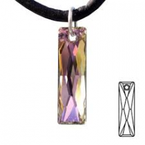 Pendentif Queen Baguette 6465-25x7mm Crystal Vitrail Light x1