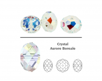 Ronde aplatie 5040-8mm Crystal AB x1 Cristal Swarovski