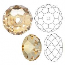 Ronde aplatie 5040-8mm Crystal Golden Shadow x1 Cristal Swarovski