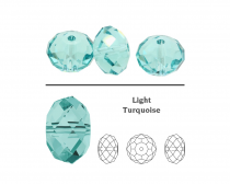 Ronde aplatie 5040-8mm Light Turquoise x1 Cristal Swarovski