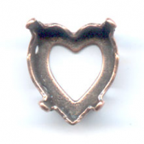 Serti Cabochon 11x10 mm Coeur Bronze x1